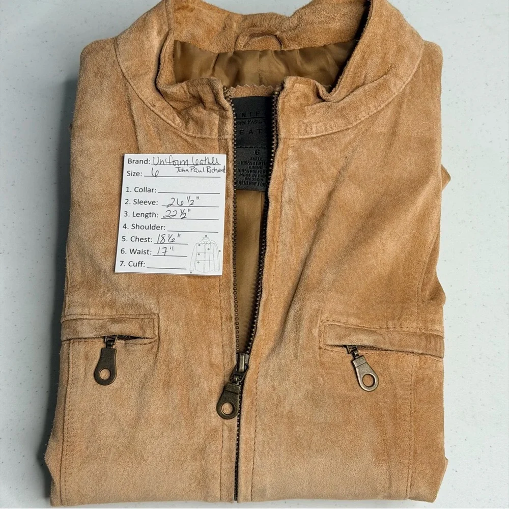 Chic Tan Leather Jacket - Picture 14 of 14
